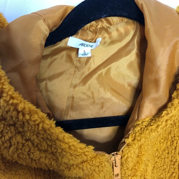 Ardene Mustard Yellow Teddy Coat - Picture 2 of 3